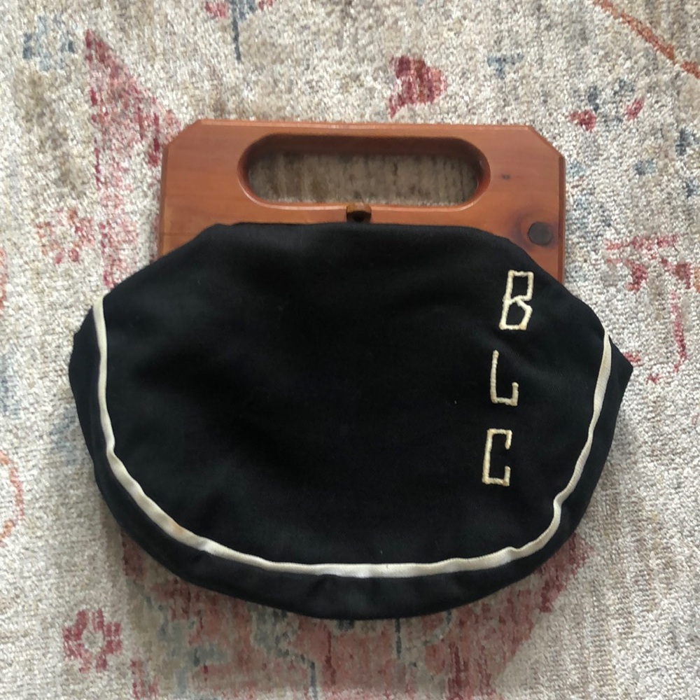 Vintage Clutch with Mahogany Handle